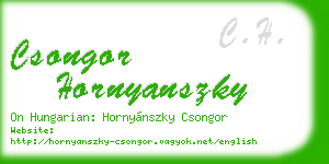 csongor hornyanszky business card